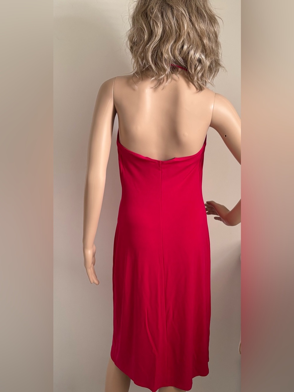 Laundry By Shelli Segal Vintage 1995 Hot Pink Cowl Neck Slip Dress in size 12 - Picture 2 of 7